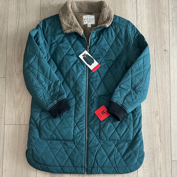 Original Weatherproof Vintage Jackets & Blazers - NWT Original Weatherproof Vintage Women’s Quilted Coat Jacket Size M Color Green